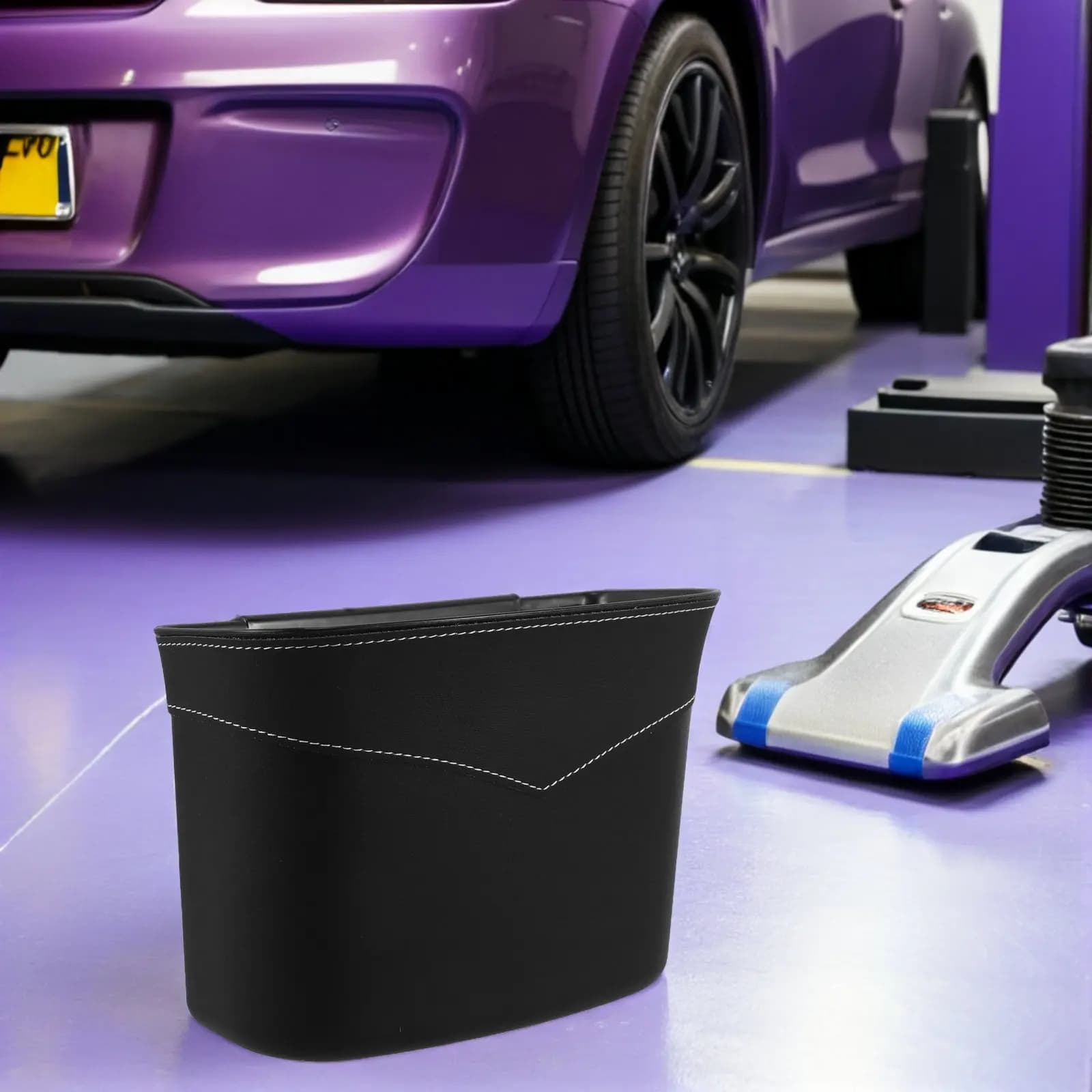 Cestino per auto da appendere con portaombrelli, contenitore multifunzionale per rifiuti per SUV, camion e auto