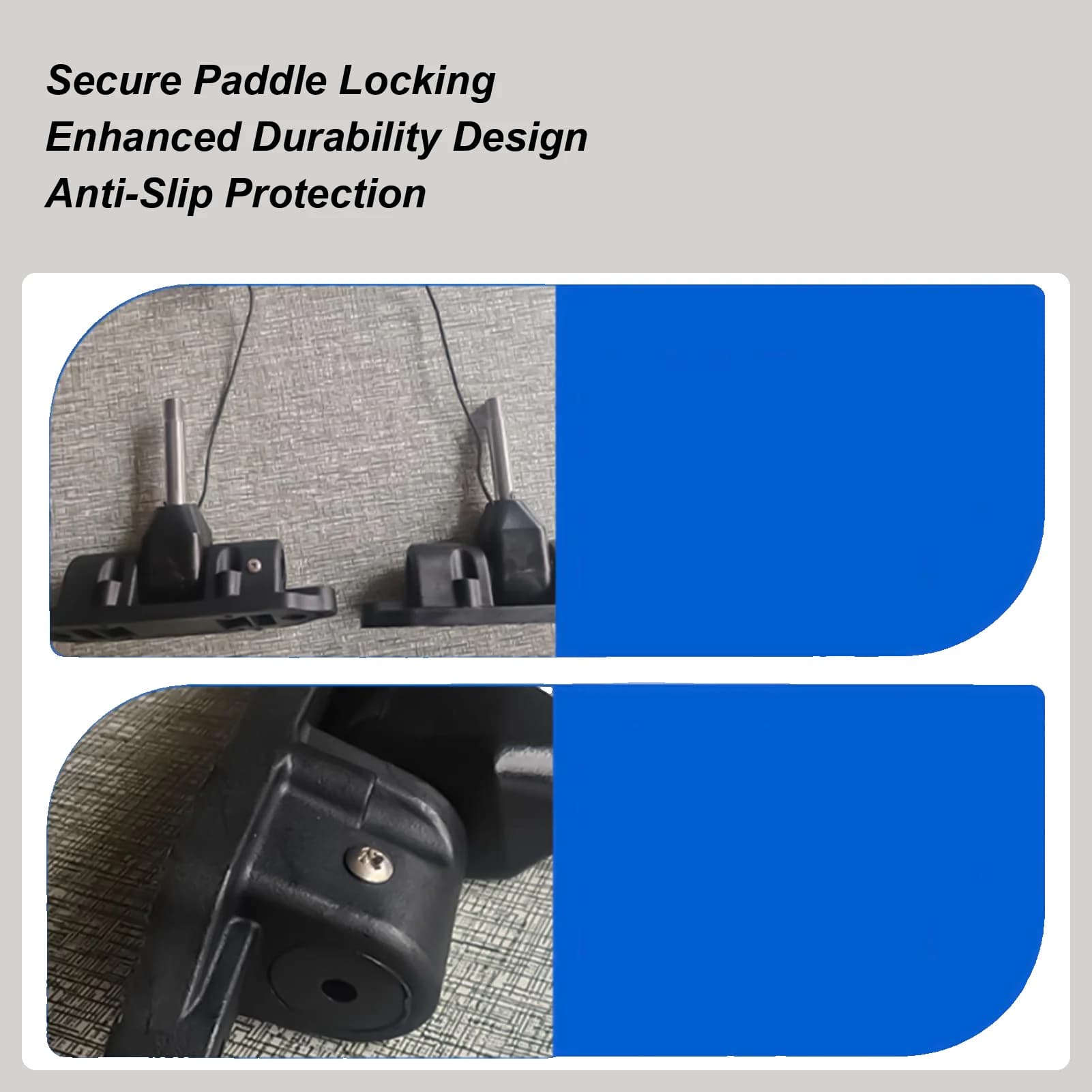 Clip per pagaia da kayak antiscivolo in lega di alluminio, supporto per pagaia da pesca, blocco per canoa, gommone, yacht, tender in gomma