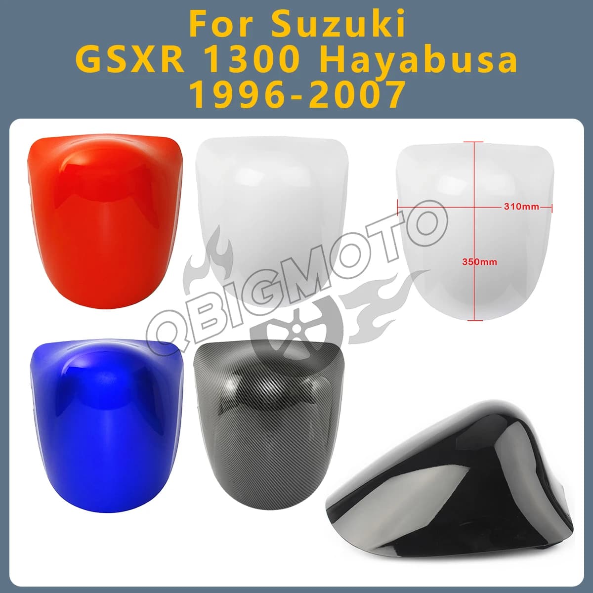 Accessori moto Passeggero Posteriore Cowl Sedile di Coda Della Copertura Posteriore Parte Carena Per Suzuki GSXR 1300 Hayabusa 1996-2007 Sedile Posteriore