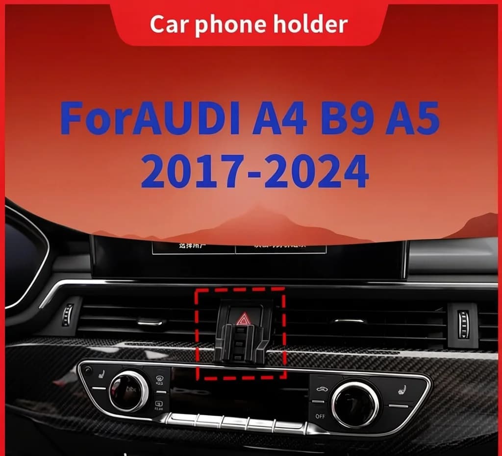 Caricatore Wireless per Auto a Ricarica Rapida con Supporto Manuale per Telefono da Bocchetta dell'Aria per AUDI A4 B9 A5 2017 2018 2019 2020 2021 2022-2024