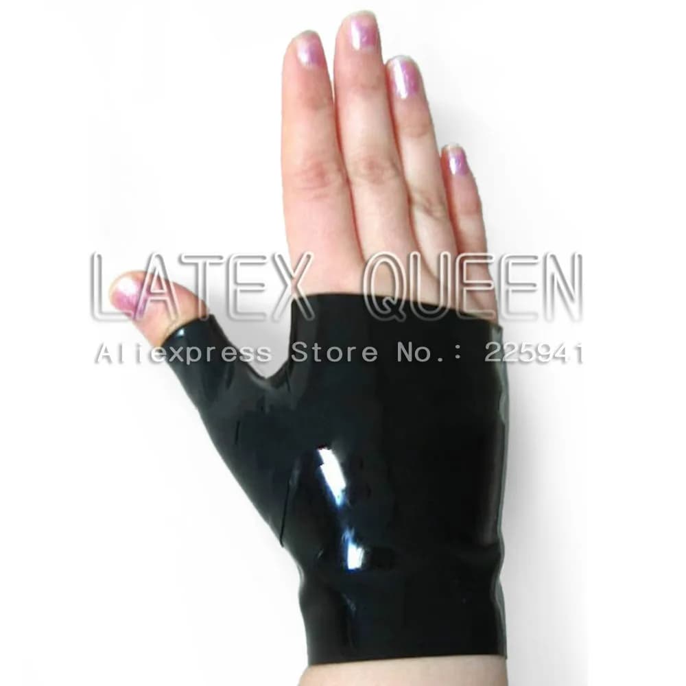 Guanti in lattice naturale 100% nero di nuova moda realizzati a mano