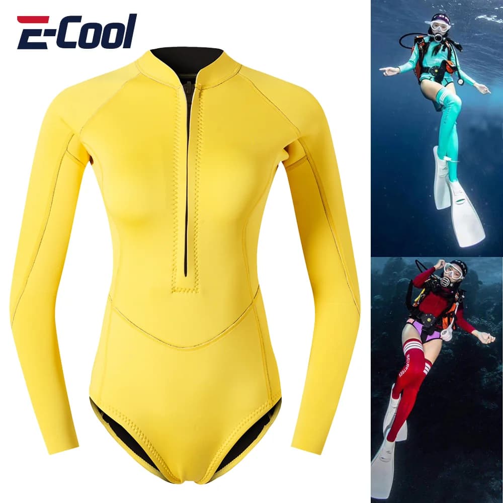 2mm Neoprene Snorkeling Mute Underwater Fishing Diving Mute Women's Swimwear Warm Scuba Water Sports Equipment
