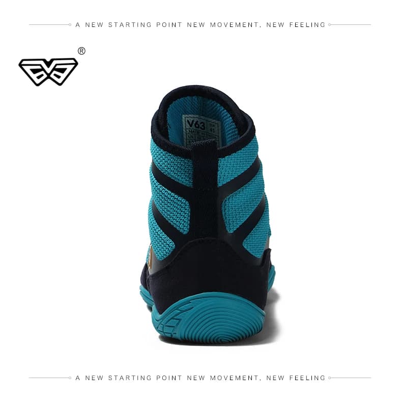 Stivali da wrestling professionali neutri blu bianchi Scarpe da boxe alla moda semplici Scarpe da combattimento indossabili da donna per uomo Coppia Breatha