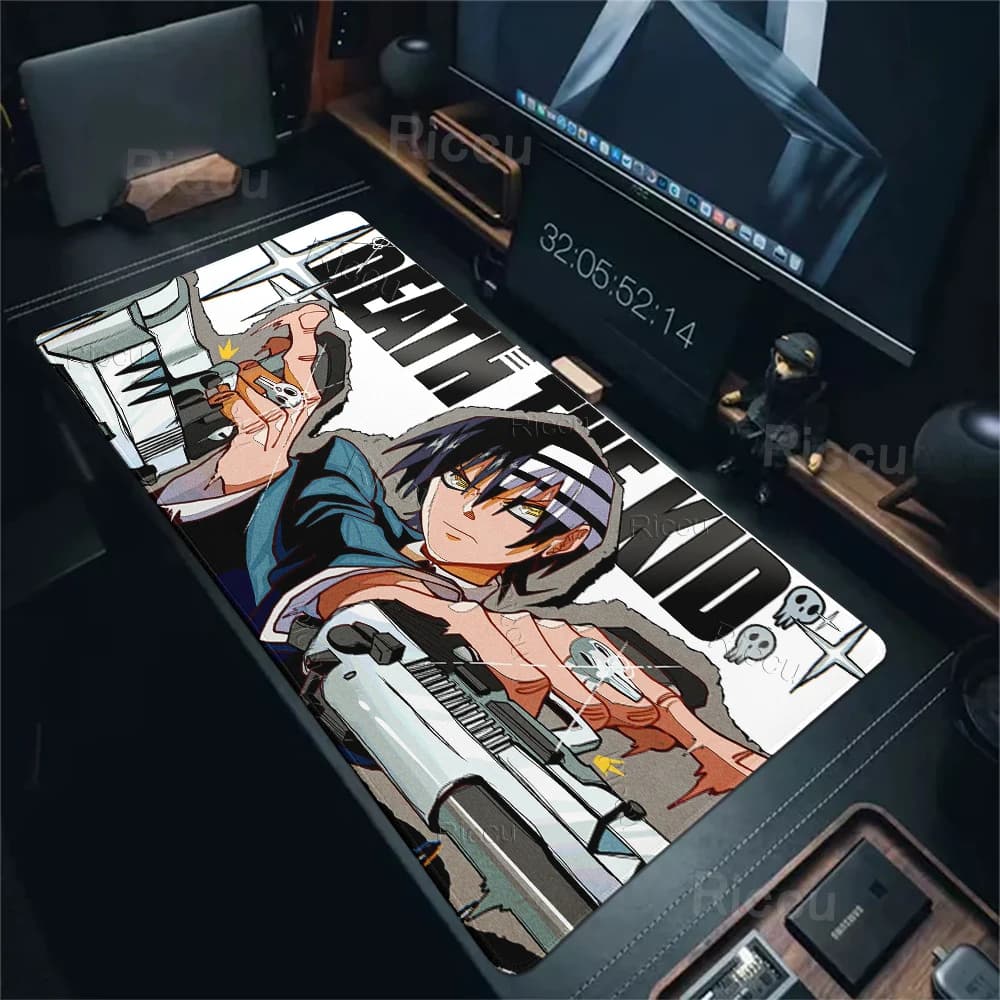 Extended S-Soul Eater Mouse Pads Office Gaming Accessories Desk Mats Computer Keyboards Anti-Slip Rubber Stitched Edge Tablemats
