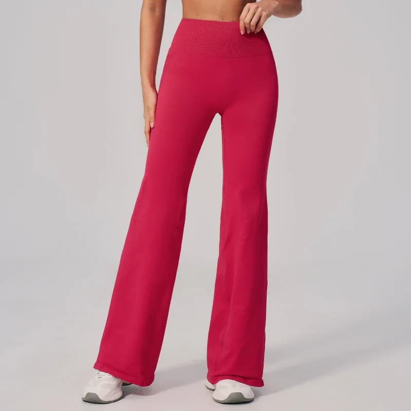 Pantaloni Yoga a Vita Alta e Gamba Larga per Donna, Abbigliamento da Palestra, Leggings a Zampa, Pantaloni Dritti, Fitness, Pantaloni a Campana, Abbigliamento da Allenamento