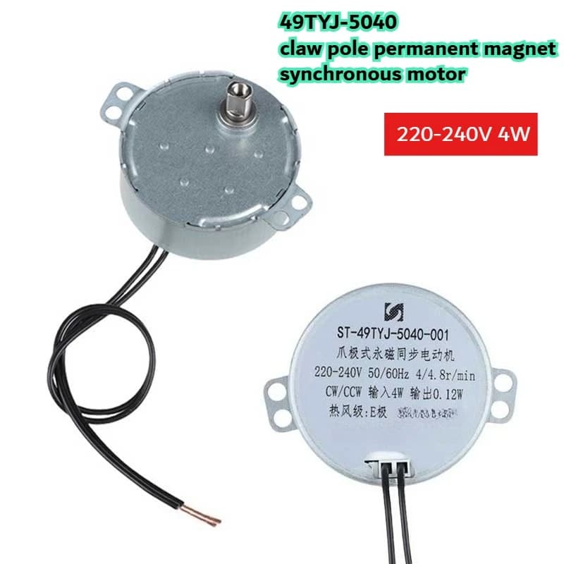 49TYJ-5040 Motore sincrono a magnete permanente con palo ad artiglio 220V micro motore umidificatore ventilatore elettrico
