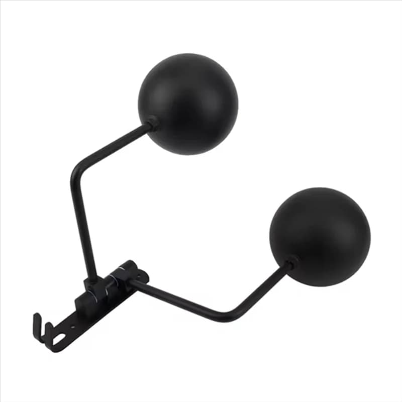Stainless steel and metal double ball motorcycle helmet holder 180 ° Bicycle stand with wall mounting with rotation and hook