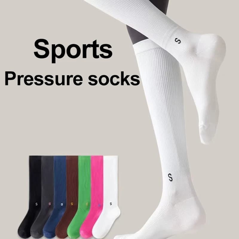 1 pair of professional compression socks for high elasticity calves, breathability, comfort for all seasons, sports socks with jump rope