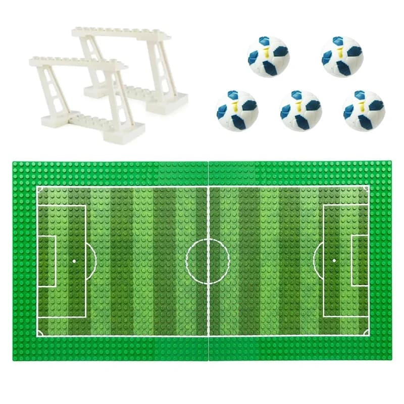 Corno di calcio Campo di calcio Action Figure Educativo 10x10 pollici Piastra base Building Block Brickset Toy Gift