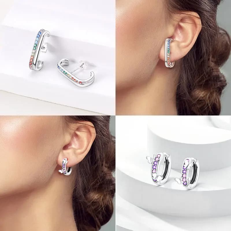 Nuova Tendenza: Orecchini a Forma di Ape per Ragazze, Graziosi Orecchini a Cerchio S925 con Ape Danzante Gialla e Nera, Regalo di Compleanno, Gioielli in Argento