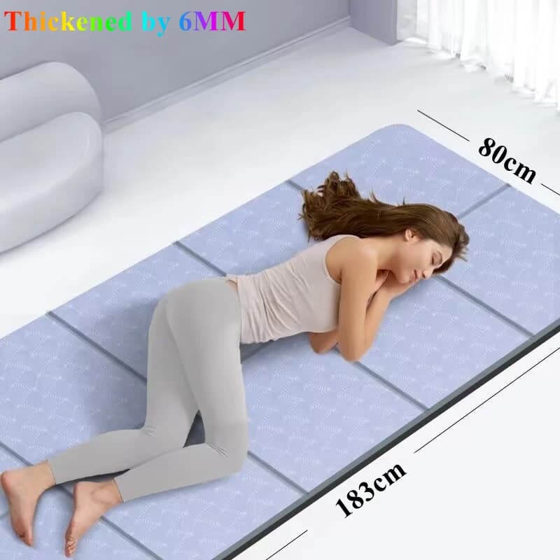 183x80x0.6 cm Tappetino da yoga pieghevole Pieghevole da viaggio Esercizio fitness Double Sided Antiscivolo per Pilates e allenamenti sul pavimento Danza Muto Eco