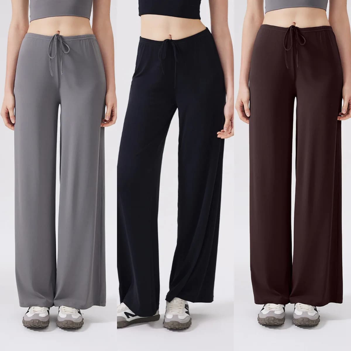 Pantaloni da Yoga a Vita Alta e Gamba Larga per Donna Ctenkevet, Pantaloni Sportivi Casual e Comodi, Ideali per l'Autunno e l'Outdoor