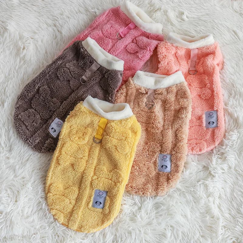 Vestiti per cani Vestiti caldi per gatti invernali con gancio per guinzaglio Gilet per cuccioli Maglione per cani di piccola taglia per Teddy Bichon Chihuahua