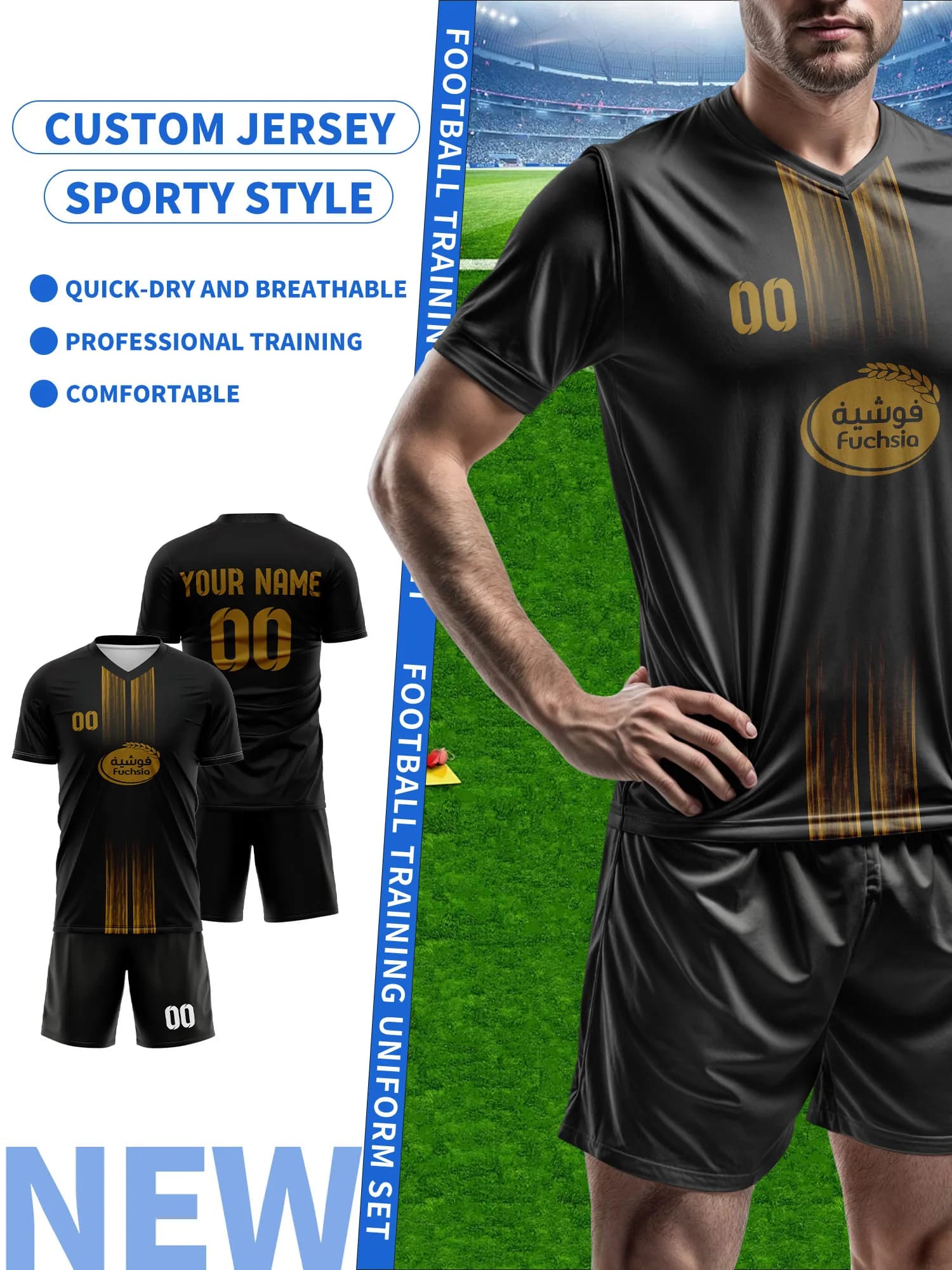 Crea la Tua Maglia da Calcio Personalizzata | Nome e Numero Personalizzati | Maglia da allenamento da calcio traspirante, ordine personalizzato per maglia da calcio per torneo