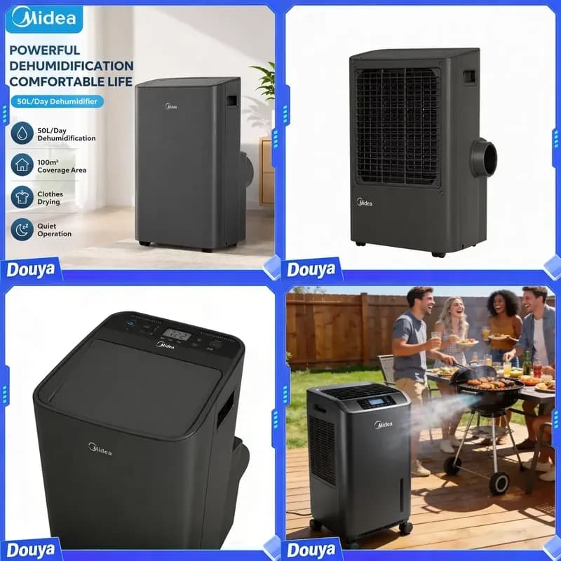 Midea Smart Portable Air Conditioner 8000 BTU 3-in-1 Like New Cooler Dehumidifier Fan for Room 350 Sq Ft Matter Alexa Google