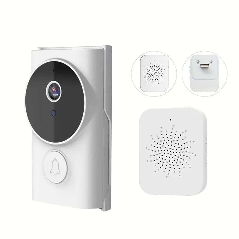 Videocitofono Intelligente Tuya 1080P Wireless WiFi con Visione Notturna, Interfono Visivo e Telecamera di Sicurezza per Campanello d'Ingresso