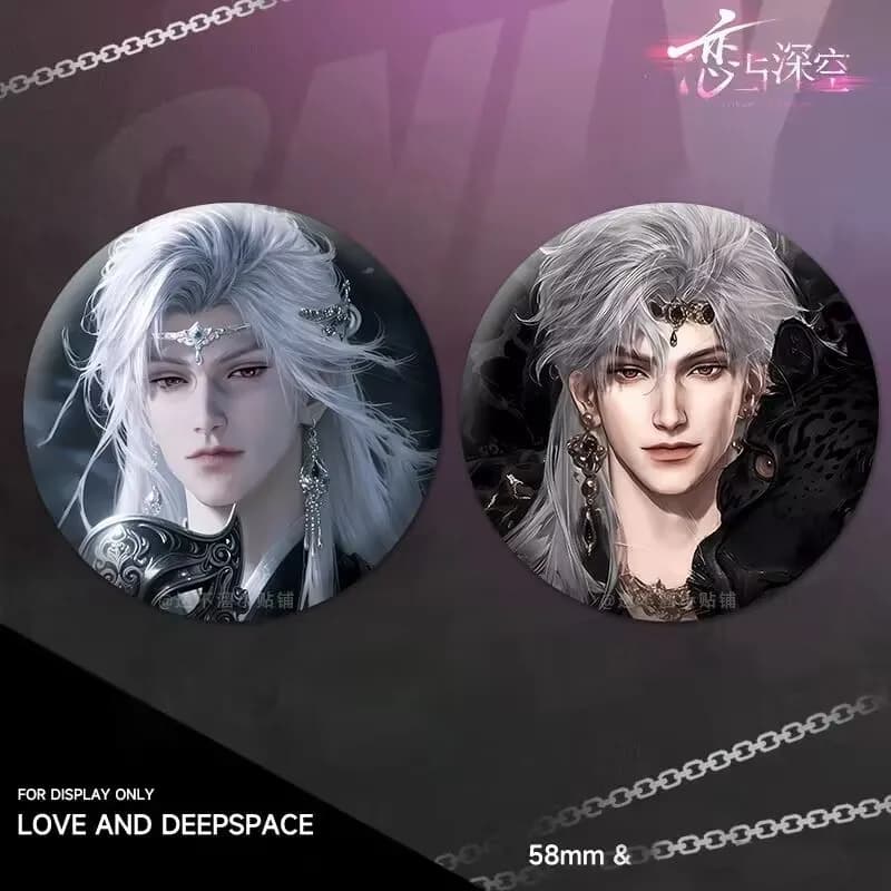 Animazione anime Love and Deep Space; La borsa per il dolore al miglio circostante di Sylus Qin Che; distintivo decorativo firmware per zaino da studente
