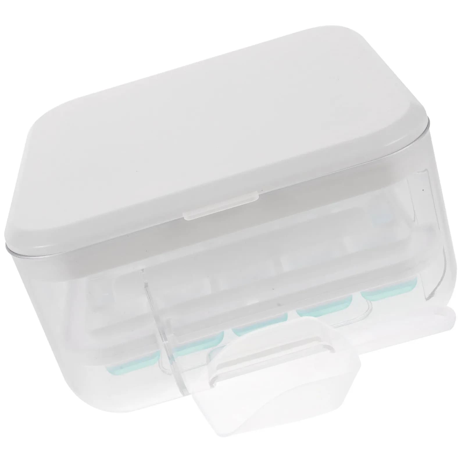 Set Premium di Stampi per Cubetti di Ghiaccio Riutilizzabili con Coperchio Piatto per Conservazione in Freezer, Vassoio Antigoccia per Casa, Cucina e Gelateria