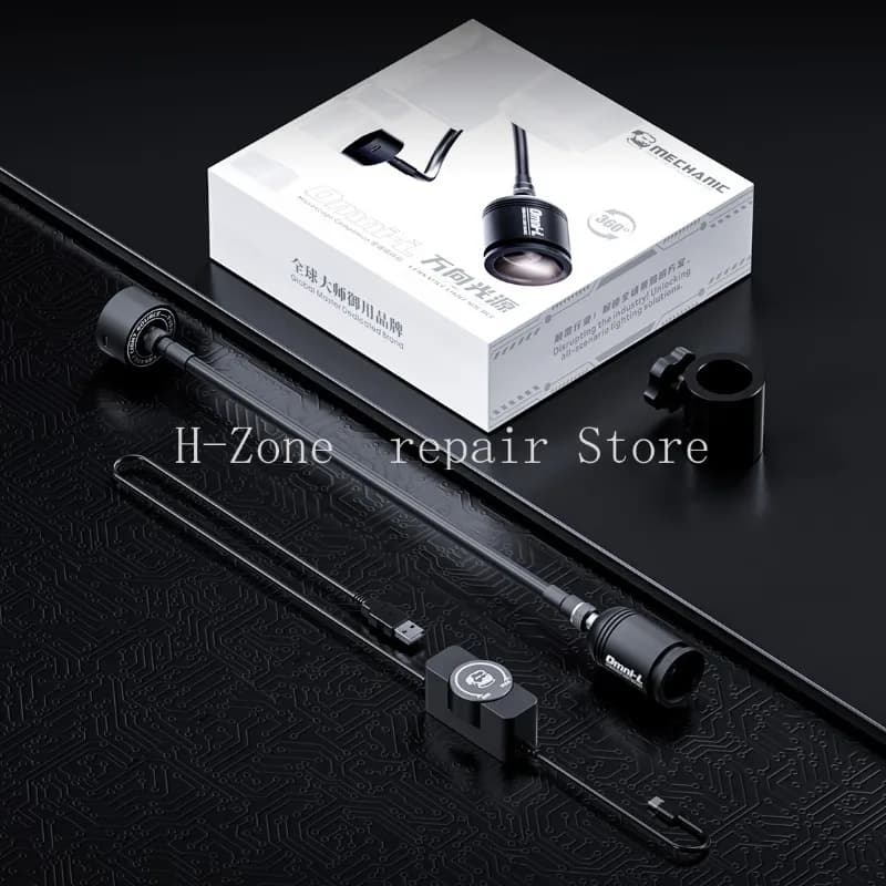 MECHANIC Omni-L 5W Sorgente Luminosa LED ad Alta Resa Cromatica per Microscopio, Modulare Regolabile Pieghevole con Dimmerazione Continua, Base Magnetica