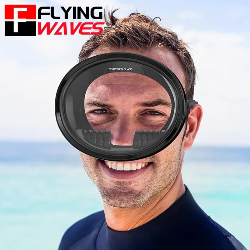 Silicone Oval Diving Mask for Snorkeling Comfortable Diving Glass Tempered Anti-fog Adult Fishing Apnea