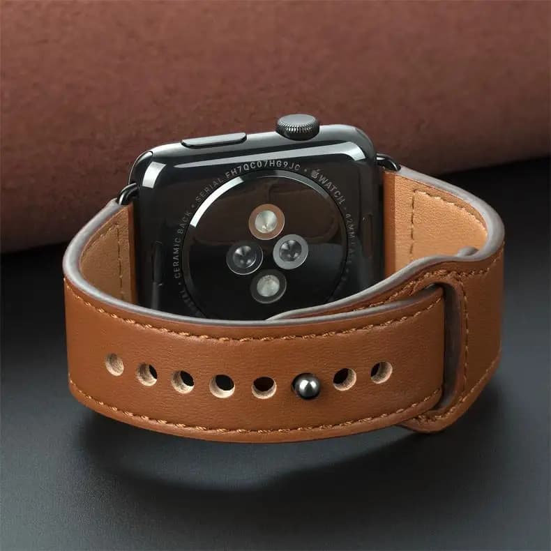 Leather strap for Apple watch Ultra 2 49mm 41mm/45mm 38mm/42mm 44mm 40mm wrist strap for iWatch series 10 9 8 7 4 5 6 if