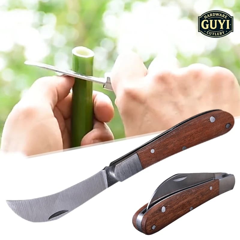 Forbici Pieghevoli per Innesto, Attrezzo da Giardinaggio in Acciaio Inossidabile, Coltello per Innesto, Utensile Manuale Multifunzionale per Taglio e Potatura