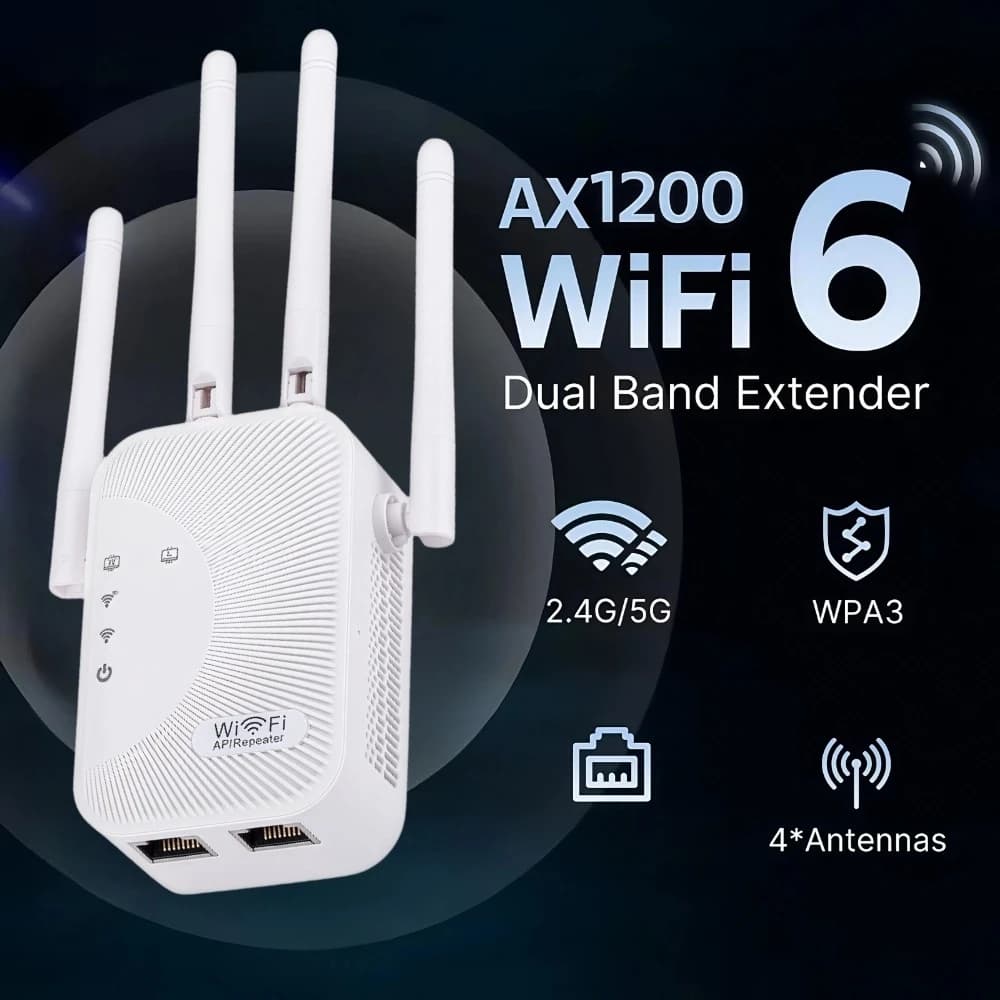 Ripetitore WiFi wireless 1200Mbps Extender WIFI Ripetitore WiFi 300 Mbps 2.4G Amplificatore di rete Segnale a lungo raggio per piccoli uffici