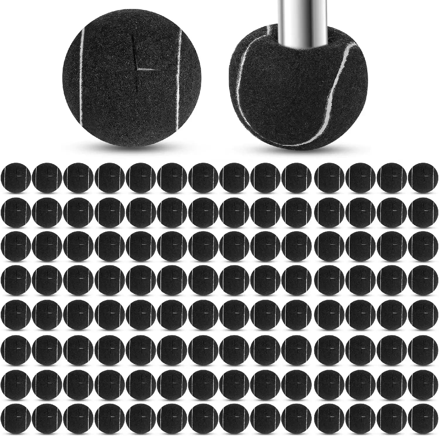 250 Pcs Precut Tennis Balls for Chairs Tennis Ball Chairs Foot Covers Balls for Furniture Leg for Classroom Floor Protection Cha