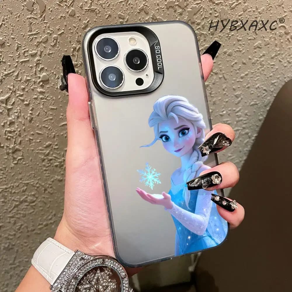 F-Frozen Elsa Phone Case FOR IPhone 17 16 15 Pro MAX 14 13 12 16e 15Pro Plus Shell 17Air Silver Shell IMD Covers