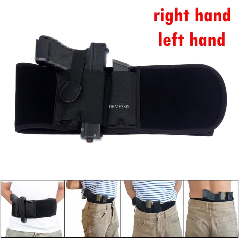 Tactical mesh for hidden abdominal band for Airsoft Fondina gun for left right belt for Glock Sig Sauer Beretta Walther