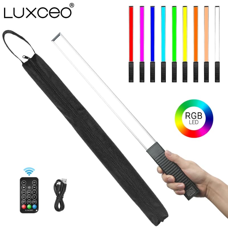LUXCEO Q508A Palmare RGB Video Tubo di Luce LED Stick 3000K-6000K CRI 95+ Fotografia Studio Bacchetta di Luce Colorata Per Youtube Vlog
