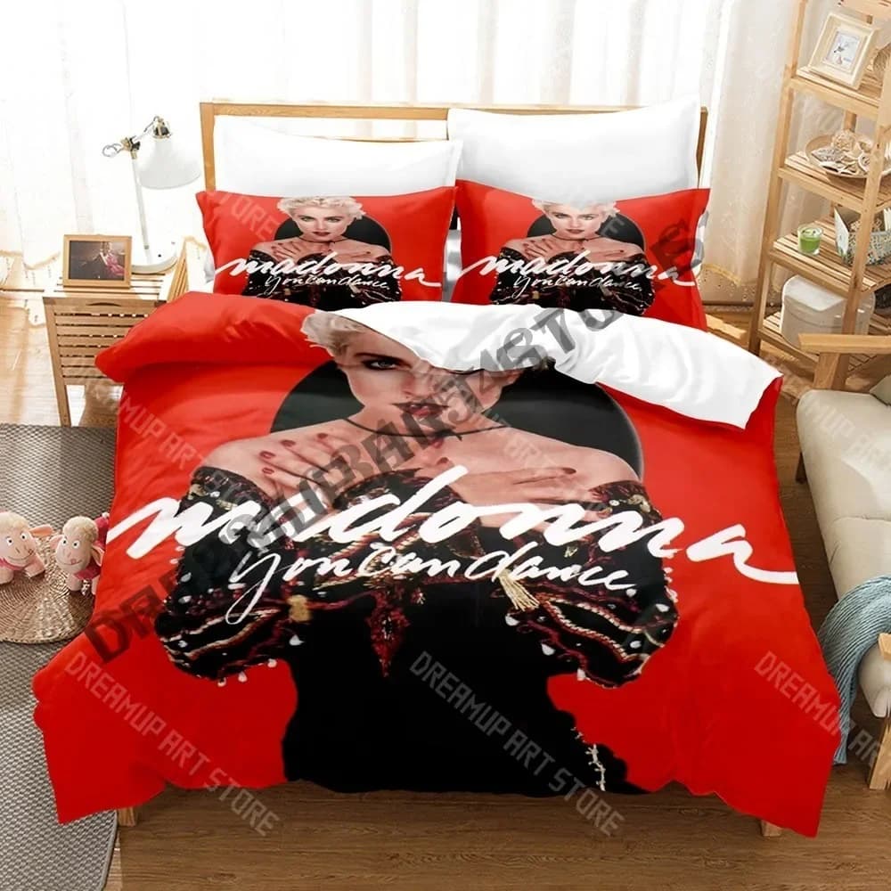 Set biancheria da letto Madonna con stampa 3D Set letto singolo Twin Full Queen King Size Set copripiumino per camera da letto per bambini per adulti Gioco Set lenzuola Anime