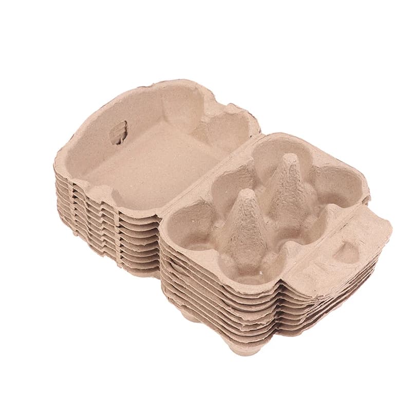10Pcs Egg Packaging Box Egg Tray Pulp Egg Tray Egg Containers Soil Egg Packaging Box For Family Farm Market Camping