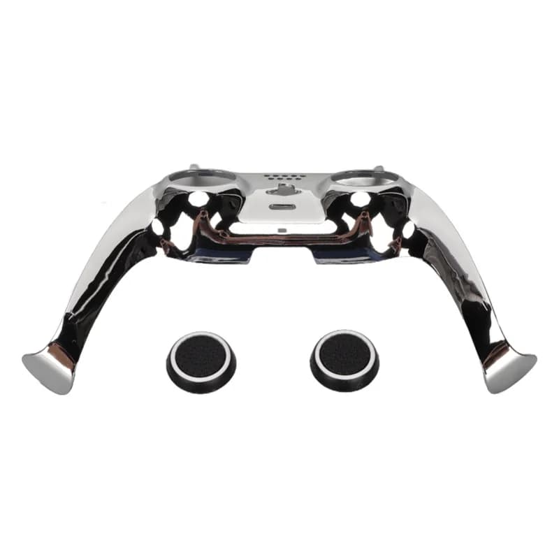 Cover Decorativa DIY per Controller PS5 con Clip e Copri Joystick Argento