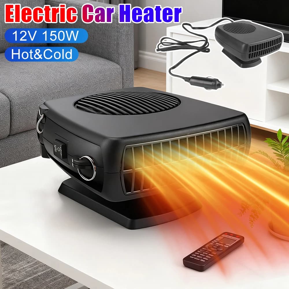 12V Elettrico di Raffreddamento Ventola di Riscaldamento Parabrezza Per Auto Disappannatore Sbrinatore Ventilatore di Aria Calda Ventola Riscaldatore Caldo e Freddo Universale Auto Riscaldatore ventilatore