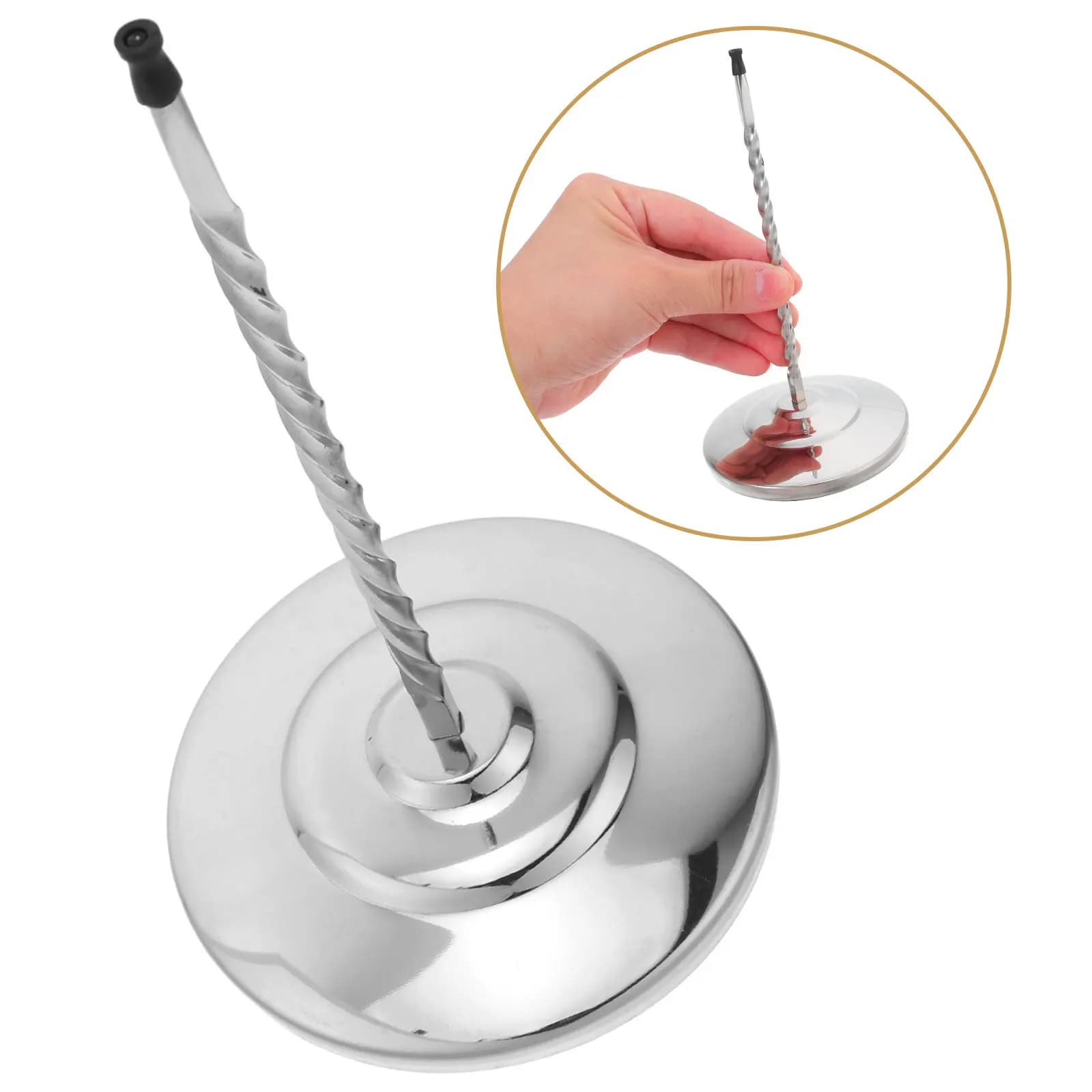 Porta conto in acciaio inossidabile con design a spirale, base stabile, organizer per ricevute da ristorante, porta biglietti, per cucina e ufficio