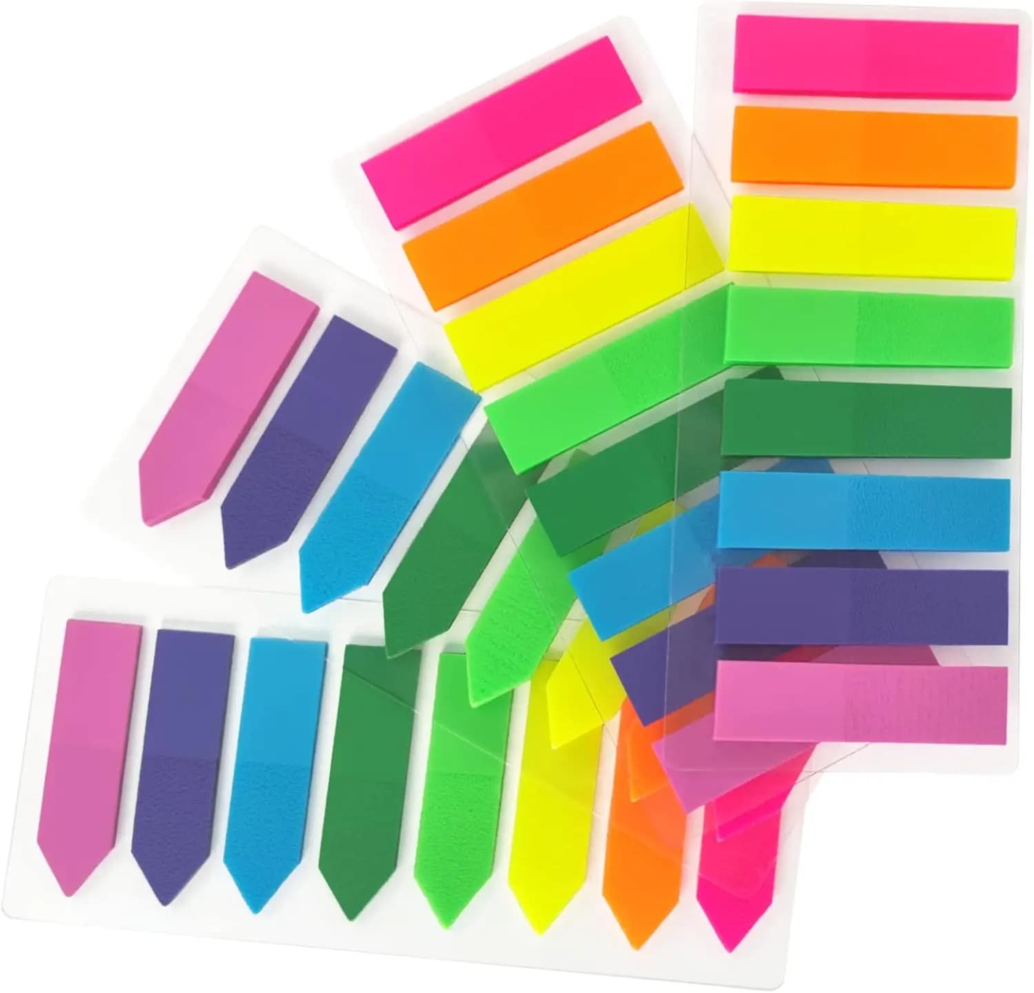 Etichette Adesive Traslucide a Forma di Freccia, 800 Pezzi di Segnalibri Fluorescenti per Quaderni e Libri in 8 Colori