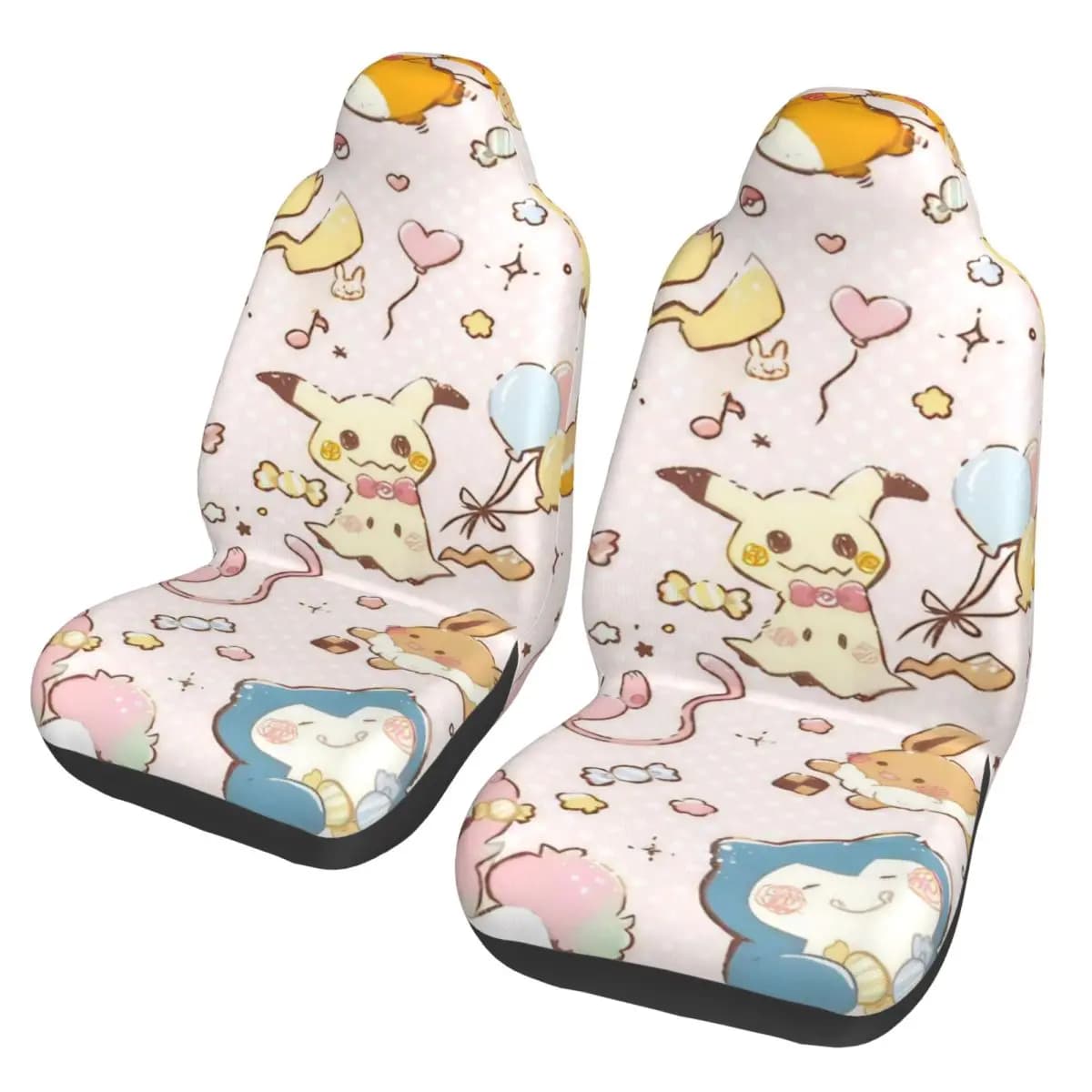 Universal Car Seat Cover Poke-Mon Cartoon, suitable for all models, Kawaii car seat cushion, car accessories.