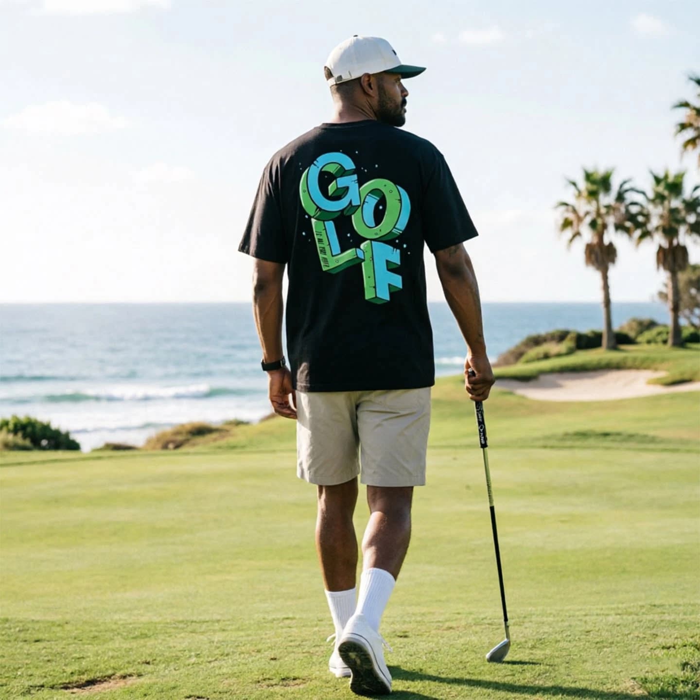 Art 3D Golf Funny Outdoor Casual Sports Trend Graphic Tee Cotton Mens Womens T-Shirt Summer Streetwear