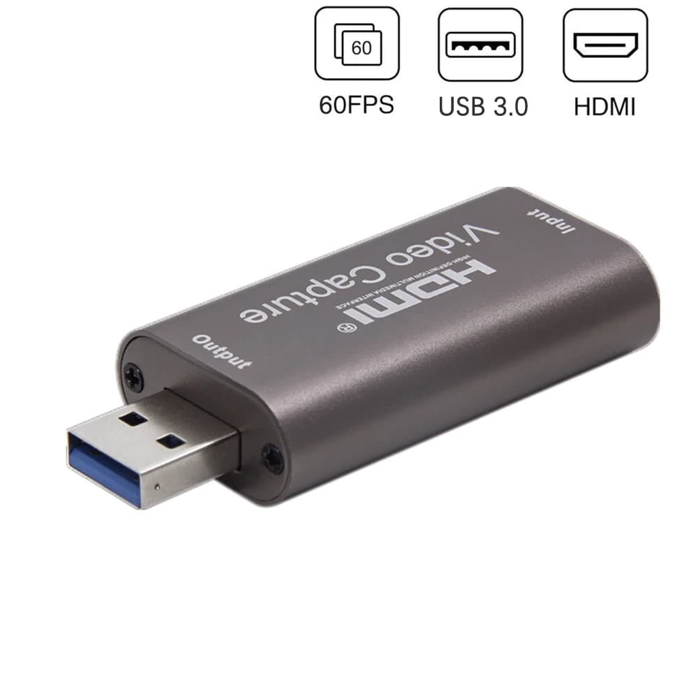 USB Audio Video Capture Card 4K 1080P HDMI To USB 3.0 Record To DSLR Camcorder Action Cam Computer for Gaming Streaming Teaching