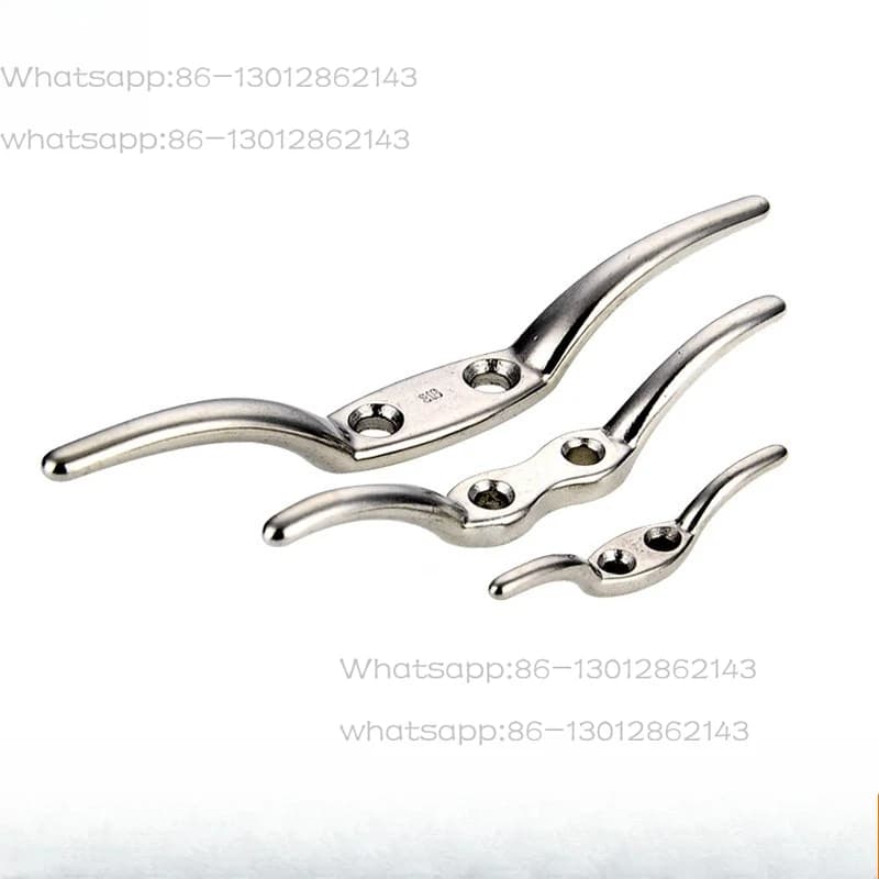 316 Stainless Steel Marine Rope Cleat Flagpole Hook, Mooring Bracket Hardware Spare Parts for Yacht, Ship and Fishing Boat