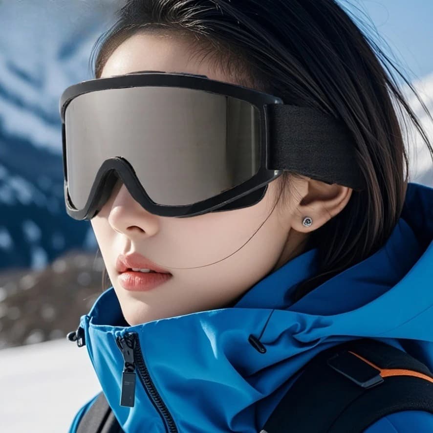 Occhiali da sci antiappannamento antivento invernali Occhiali per sport all'aria aperta Occhiali da sci Occhiali da sole con montatura per lenti da ciclismo antipolvere