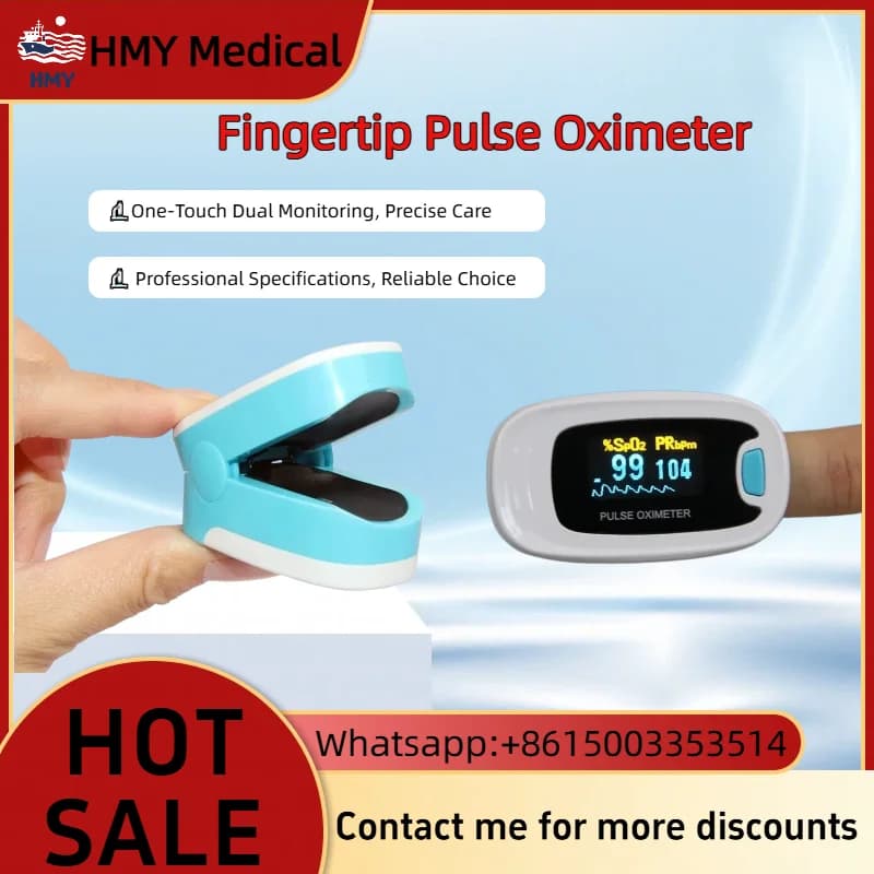CONTEC Fingertip Pulse Oximeter - Blood Oxygen SPO2 & Heart Rate Monitor, Digital Portable Oxygen Saturation Tester for Home Use