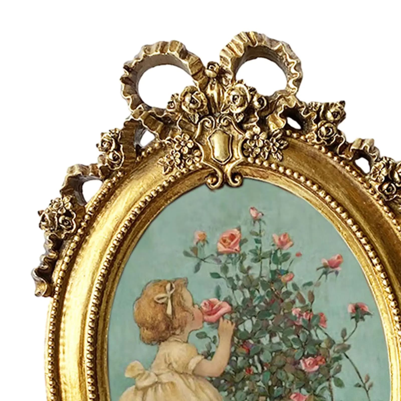 Resin Photo Frame Oval Picture Frame for Office Living Room Decoration