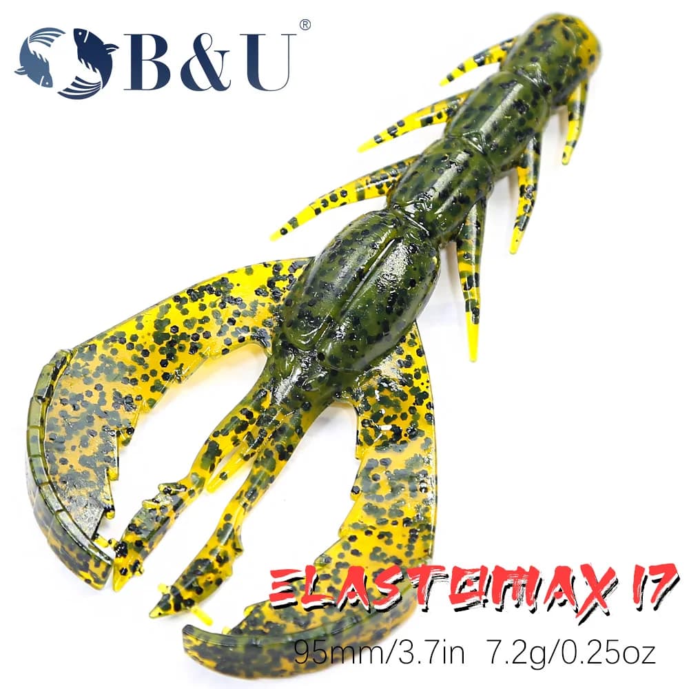 B&U 4 pz 9.5 cm Esche Da Pesca Galleggianti Gamberetti Gamberi Esche Morbide Creatura Esche Iscas Esca Artificiale Bass Persico Esche Da Pesca
