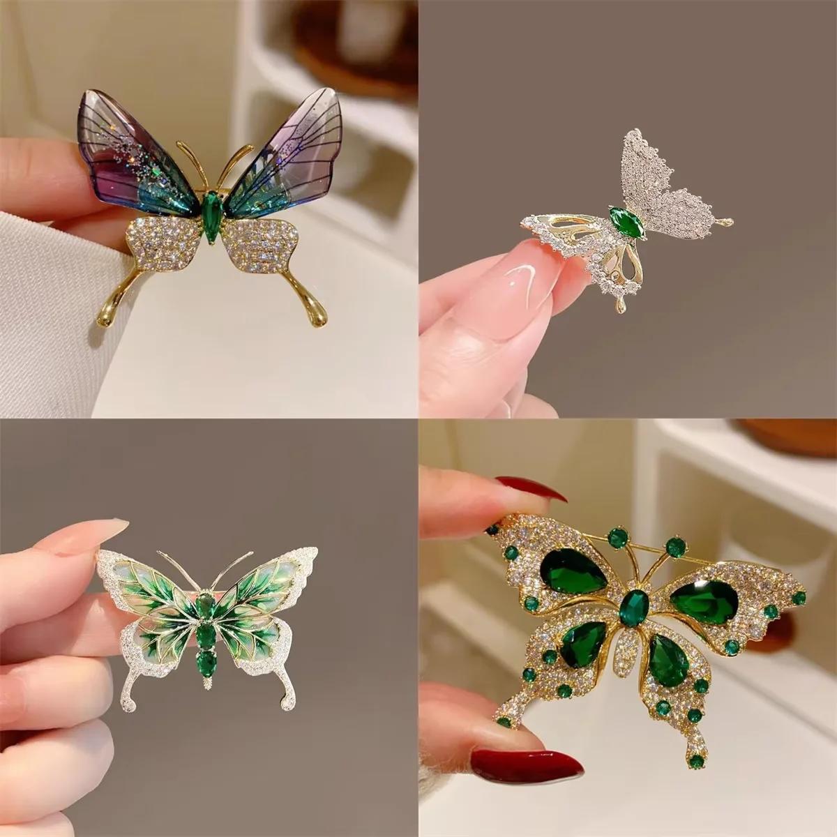 Luxury Butterfly Brooch, Exquisite Chest Flower Pin, Ladies' Jewelry Gift, Birthday Party Clothing Or Backpack, Suit Accessories