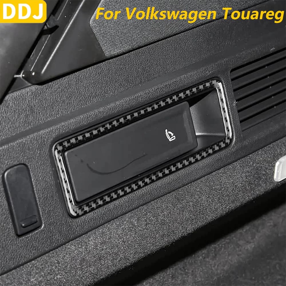For Volkswagen Touareg 2019-2026, Carbon Fiber Decorative Cover for Control Panel Foldable Seat, Auto Accessories Stickers