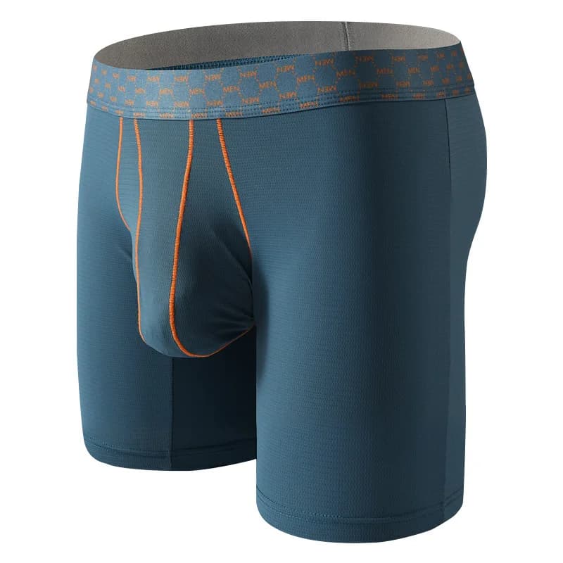 2026 Fashion Men's five-point pants Contrasting underwear Ice silk mid-waist breathable men's boxer panties 2519