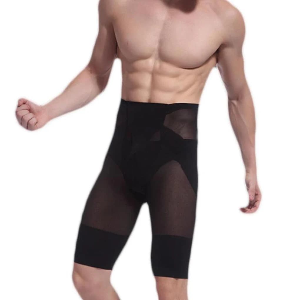 Pantaloncini slim a forma di gambe sui fianchi a vita alta da uomo Modellamento del corpo Stringere i pantaloni dell'addome