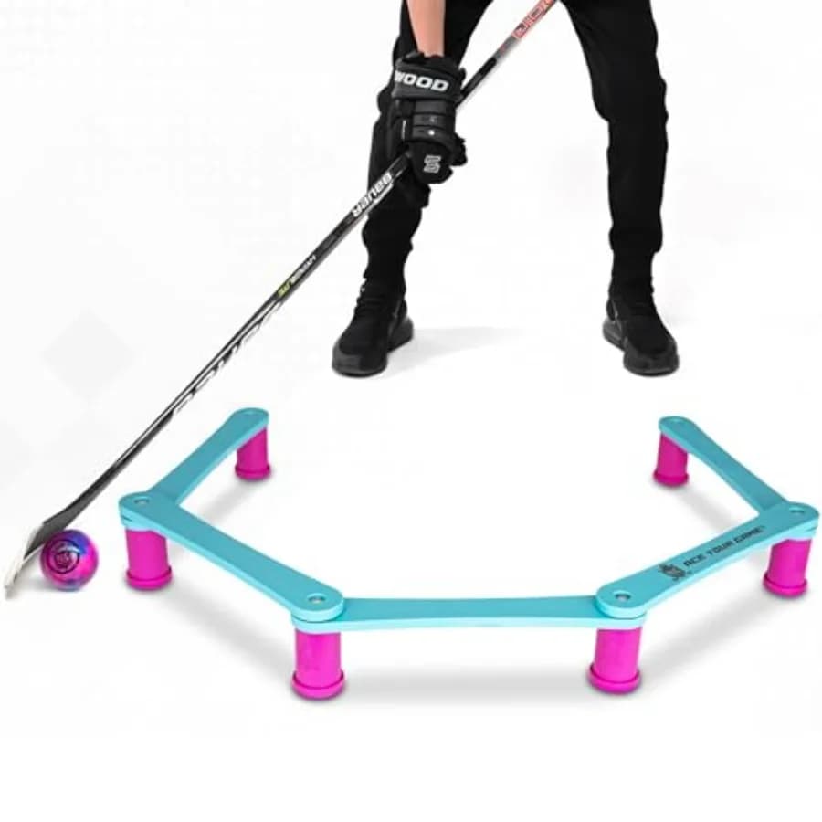 Elevated Snake 5 Stickhandling Trainer per il controllo di palla e disco nel hockey su strada e su prato - Altezza 3,1 pollici, compatibile con gli attrezzi ufficiali